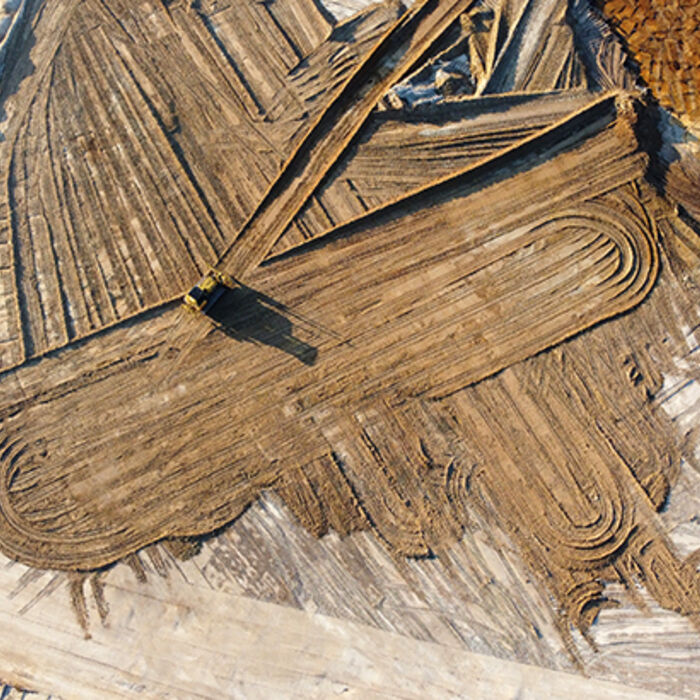 Einbau des Füllsandes